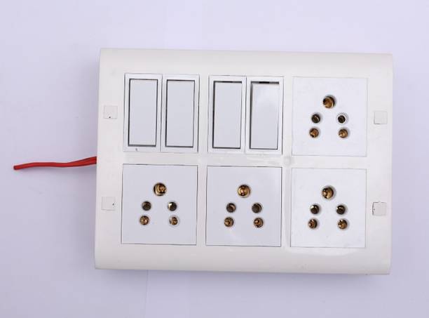 SMARTELECTRICS 12 modular 4 switch 4 shocket without wire 4  Socket Extension Boards