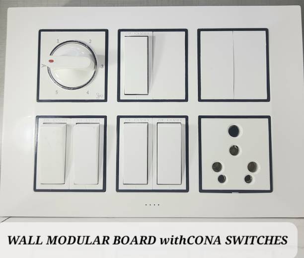 बहुल Wall MODULAR BOARD with CONA SWITCHES 1 सॉकेट सर्ज रक्षक