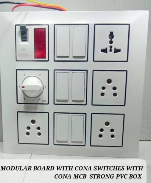 BAHUL Pvc shockproof wall surface board cona switches cona mcb 4  Socket Extension Boards