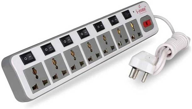 VNG 7-Socket Surge Protector Power with Heavy-duty cord 7  Socket Extension Boards