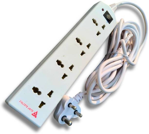 HAHM HAHM Power Plate 4 Extension Board 4 Socket 1500W Heavy Duty 2 Meter Spike Guard 4  Socket Extension Boards