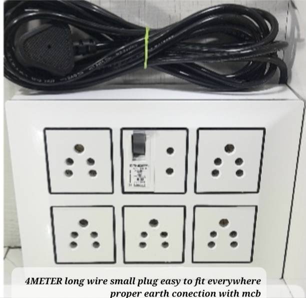 BAHUL Modular extenstion board 4meter with mcb 5  Socket Extension Boards