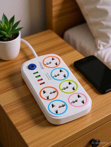 FERVIK Power Plate 2500W 4+6 Socket Extension Boards 6 Socket Extension Boards 6  Socket Extension Boards