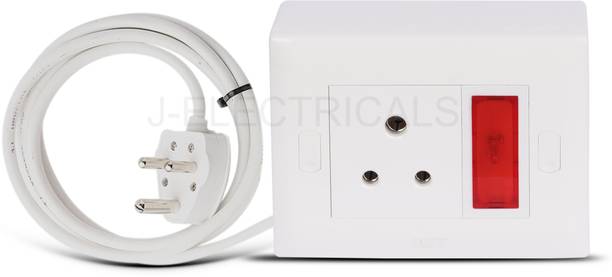 JELECTRICALS Premium Modular Extension Board With 3 Core Wire 1  Socket Extension Boards