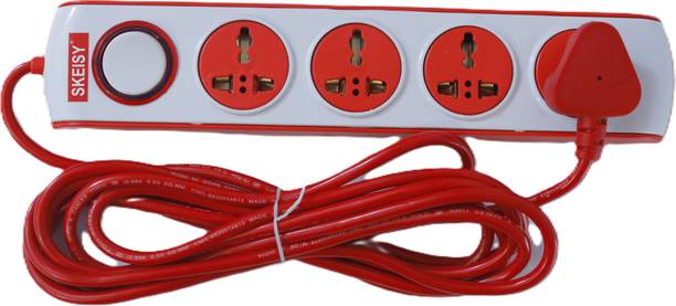 Skeisy Ext-401-Surge protector power 10amp, 2.5mtr wire, master switch, led indicator, 4  Socket Extension Boards