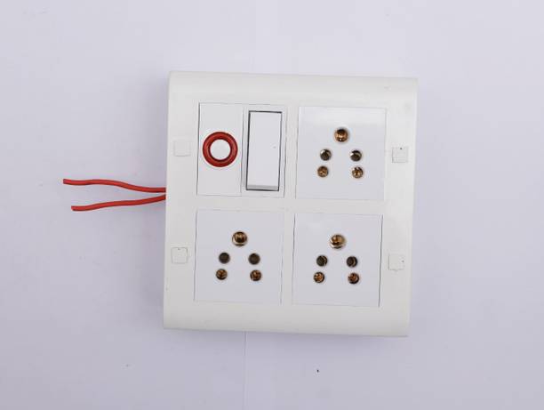 cromium 8 modular 3 shocket 1 indicator 1 switch without wire 4X modal 3  Socket Extension Boards