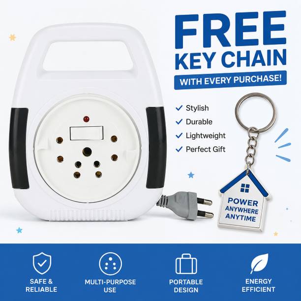 Anchor By Panasonic Anchor By Panasonic 6A 2 Pin Flex Box with Indicator & Handle 3  Socket Extension Boards