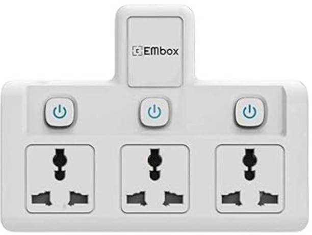 एम्बॉक्स Cordless Extension Board with Individual Switch-Multiplug -1500W 3 सॉकेट सर्ज रक्षक