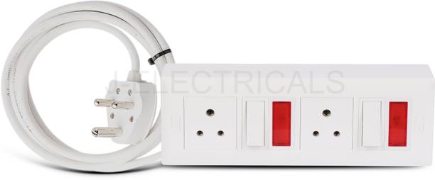 JELECTRICALS Premium Modular Extension Board With 3 Core Wire 2 Socket Extension Boards