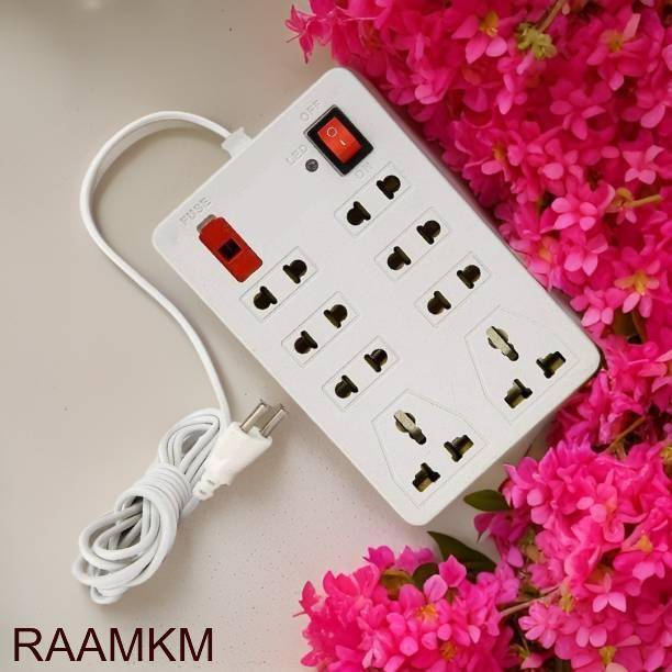RAAMKM CDL_M_1111_8 SOCKET EXTENSION CORD/ EXTENSION BOARD -2.0 Meter Cord Length 8  Socket Extension Boards