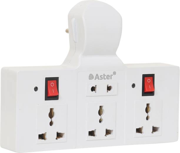 Aster 3 Pin Cordless Multiplug Extension with Individual Switches and Fuse Protection 3 Socket Extension Boards