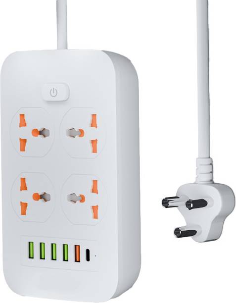 linkd DLINKDPA-F451 Power Strip WITH 4 3 PIN SOCKETS 5 USB & 1 TYPE C Port 4  Socket Extension Boards