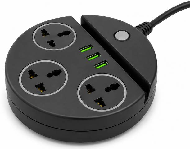 Tarrow Heavy Duty Power Plate 2500W with 3 USB Charging Ports & Mobile Holder 3 Socket Extension Boards