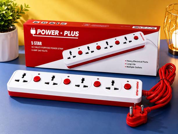 zorphixa Extension Board, Led Indicator, Individual Switches Cord 2.8 Meter 6 A 4 Socket 4  Socket Extension Boards