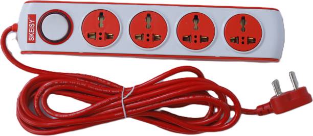 Skeisy New Ext-401 Surge protector power 10amp-2.5meter wire, led indicator, multiuse 4  Socket Extension Boards