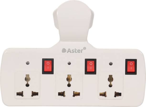 Aster 3 Pin Cordless Multiplug Board with Individual Switches , and Fuse Protection 3  Socket Extension Boards