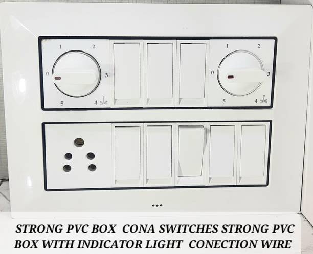 बहुल Modular wall surface electric board with CONA SWITCHES STRONG PVC BOX 1 सॉकेट सर्ज रक्षक
