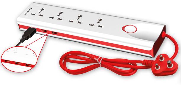 ORION 4+1 Power Link with 4 Socket, 1 Master Switch with LED, 3 USB Port Fast Charging 4  Socket Extension Boards