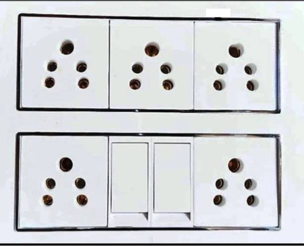 SMARTELECTRICS 12 modular 5 shocket 2 switch 3 mitre wire 5  Socket Extension Boards