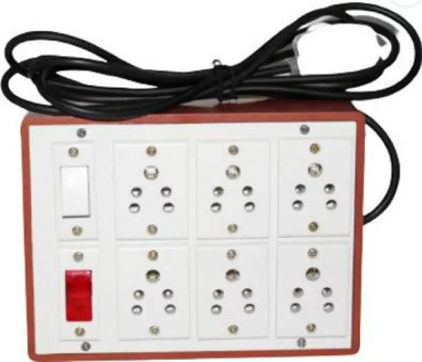 Cordnet Premium Extension Board With 7 Anchor Socket with 1 Anchor Switch & 1 Indicater 7  Socket Extension Boards