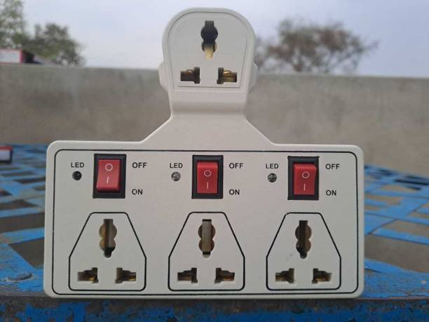 DRX MARKETING 4/ UNIVERSAL SOCKET 3 SWITCH MULTI PLUG EXTENSION BOARD AX-07 4  Socket Extension Boards