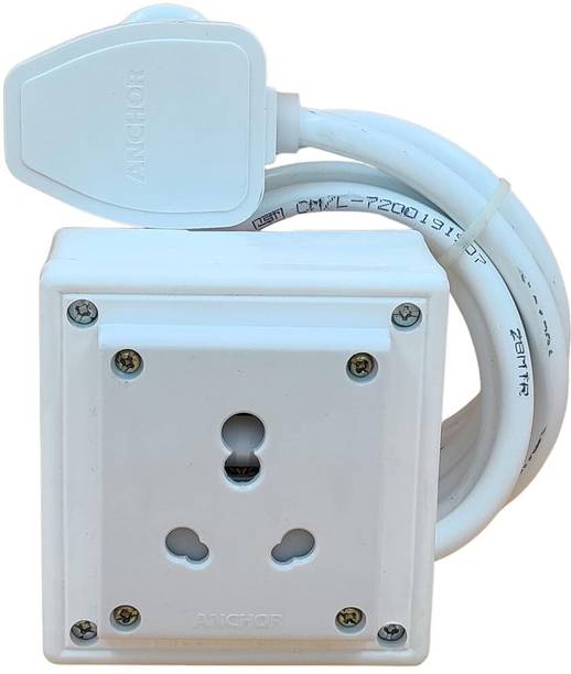 Ocko Electric Extension Board 16Amp 1 Outlet 3Pin Plug Power Strip 2.5mm 10Mtr Cable 1  Socket Extension Boards
