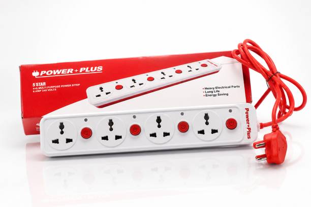 zorphixa Extension Board, Led Indicator, Individual Switches Cord 2.8 Meter 6 A 4 Socket 4  Socket Extension Boards