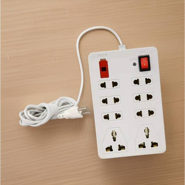 LifoDora Pack of 1 - 8+1 with Fuse Mini Strip, 8 Socket Extension BoardsBT 8  Socket Extension Boards