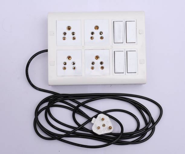 SMARTELECTRICS 12 modular 4 switch 4 shocket 3 mitr 4  Socket Extension Boards