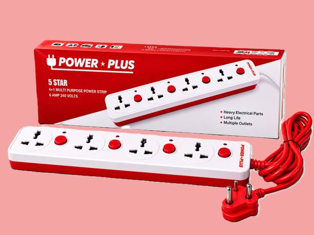 zorphixa Extension Board, Led Indicator, Individual Switches Cord 2.8 Meter 6 A 4 Socket 4 Socket Extension Boards