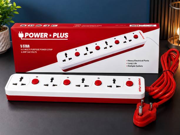 zorphixa Extension Board, Led Indicator, Individual Switches Cord 2.8 Meter 6 A 4 Socket 4  Socket Extension Boards