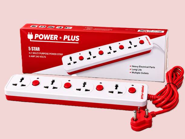 zorphixa Extension Board, Led Indicator, Individual Switches Cord 2.8 Meter 6 A 4 Socket 4 Socket Extension Boards