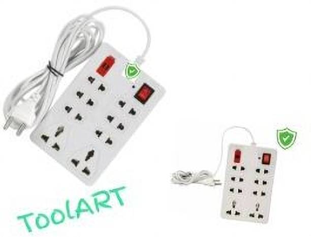 TOOLART ghg32_Electric Board Multi Shoket 8 Socket Extension Boards(white, 2.5 m 8  Socket Extension Boards