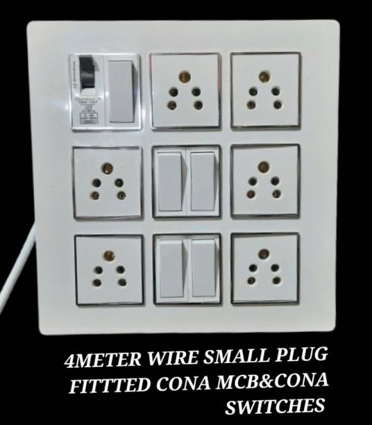 BAHUL MULTIOUTLET EXTENSION BOARD WITH CONA MCB 6  Socket Extension Boards