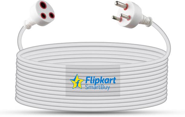 Flipkart SmartBuy Super GEC Male Female Extension Lead | 3 Pin 2.7 Meter Copper Wire | Power Cord 1  Socket Extension Boards