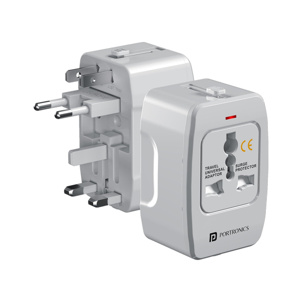Portronics Juicemate 3 All In One Universal International Travel Adaptor,6A AC Socket 1  Socket Extension Boards
