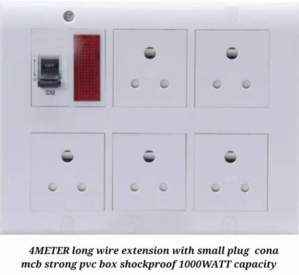 BAHUL Modular extenstion board 4meter big plug cona mcb 4  Socket Extension Boards