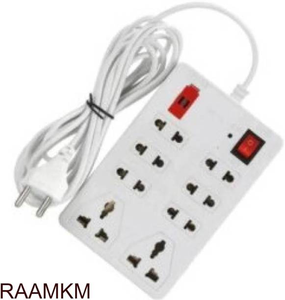 PINGA CD_L_1120_C_5 6 Two Pin Socket + 2 Three Pin Socket Surge Protector 8  Socket Extension Boards