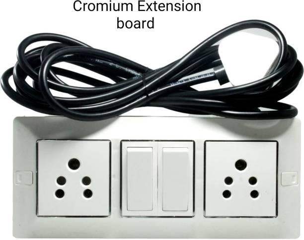 cromium 6 modular 2 shocket 2 switch 5.5 Miter wire 2  Socket Extension Boards