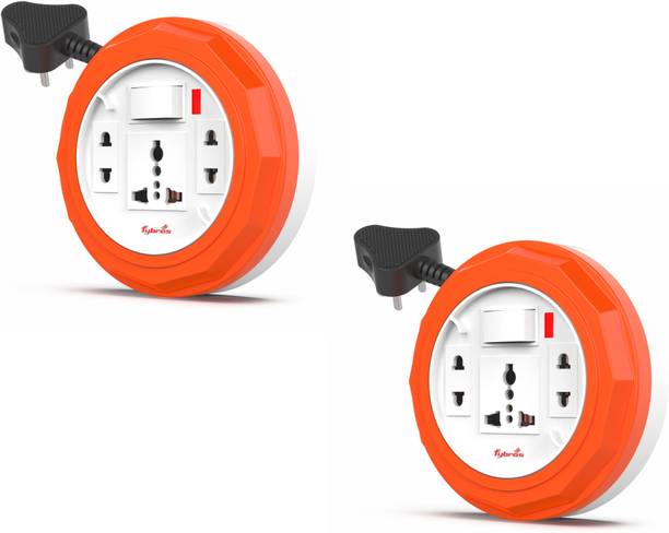 Fybros Comex 3 Pin Extension Flex Box 5 Meter Power Cable (Multicolor(Pack of 2)) 3  Socket Extension Boards