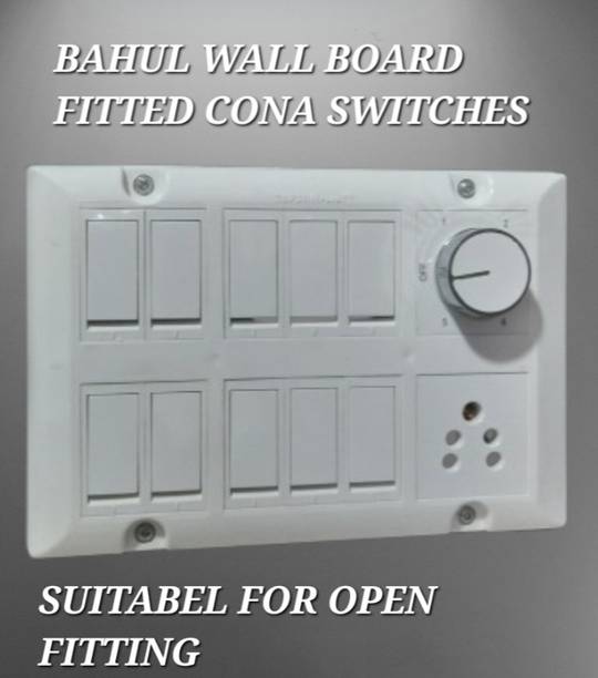 BAHUL SURFACE WALL FITTING MODULAR SWITCHES BOARD FOR OPEN FITTING 1  Socket Extension Boards