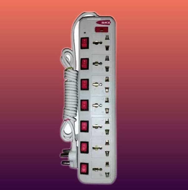 D-DEVOX EXT-107 Switch Universal Surge Protector With 7 Socket 7 switch 7  Socket Extension Boards
