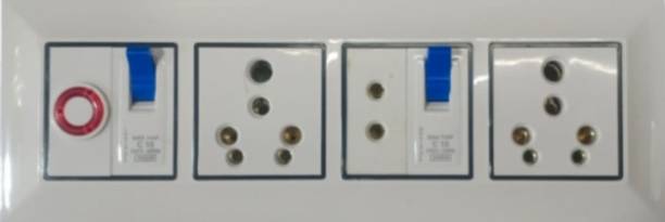 BAHUL 2+2 mcb fitted extension board with big plug 2  Socket Extension Boards