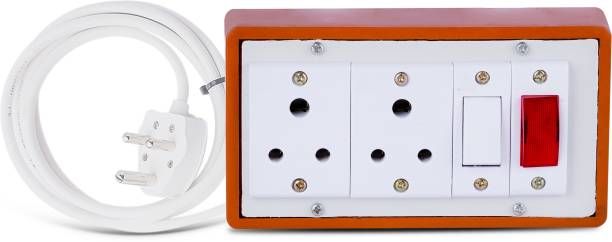 JELECTRICALS Heavy Duty Extension Board With 6A 3 PIN Plug (Style20_10M) 2  Socket Extension Boards