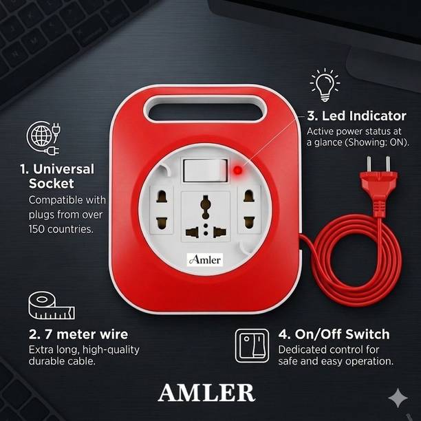 AmlerIndustries Amler Extension Board 7 meter 3  Socket Extension Boards