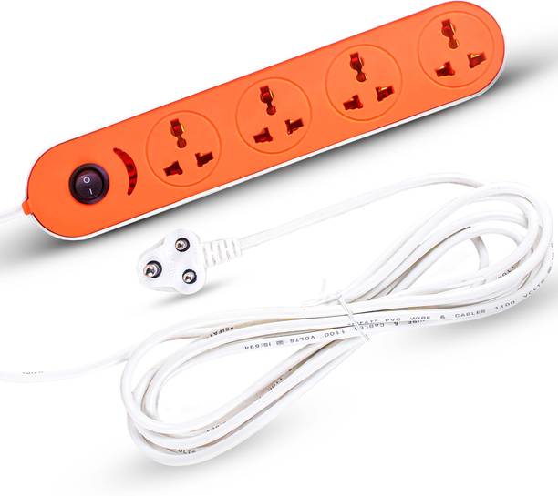SUPER GEC Extension Cord | 6A-240V Multipurpose Power Strip with 4.5M Long Wire | 4  Socket Extension Boards
