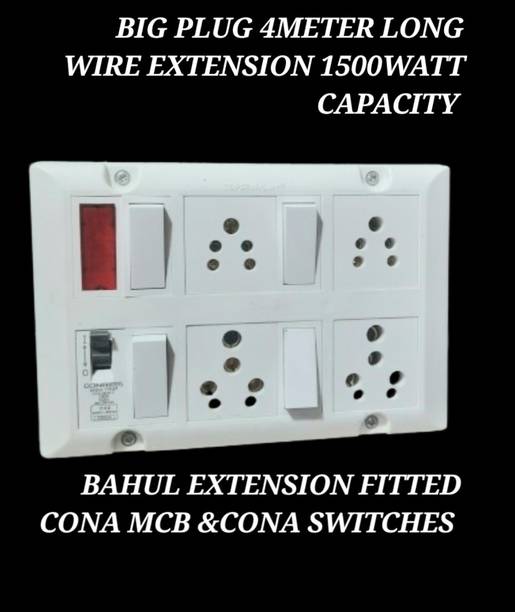 BAHUL HEAY DUTY 1500WATT CAPACITY EXTENSION WITH BIG PLUG 4  Socket Extension Boards
