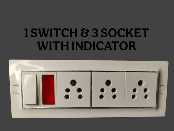 KHOPALA 1 Switch Board with Modular 3 Yard wire 3 Socket Extension Boards ( 2.7432 m) 3  Socket Extension Boards