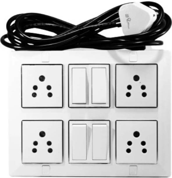 SMARTELECTRICS 12 modular 4 switch 4 shocket 2.5 mitr 4  Socket Extension Boards