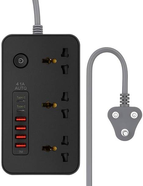 FORMONIX Extension Board, Power Strip with 4 USB Ports and 3 Universal Socket, Extension 11  Socket Extension Boards